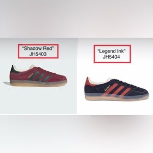 Adidas Originals Gazelle “Shadow Red / Legend Ink” Sneakers JH5403/JH5404